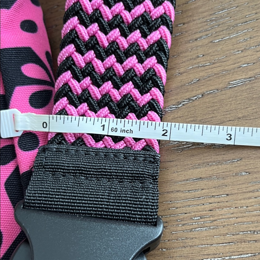Ambry Rope Sling Bag Pink Black Floral Geometric Print - Picture 10 of 10